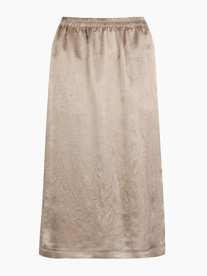 Beige midi skirt - null - Beige | Sisley K image number 1